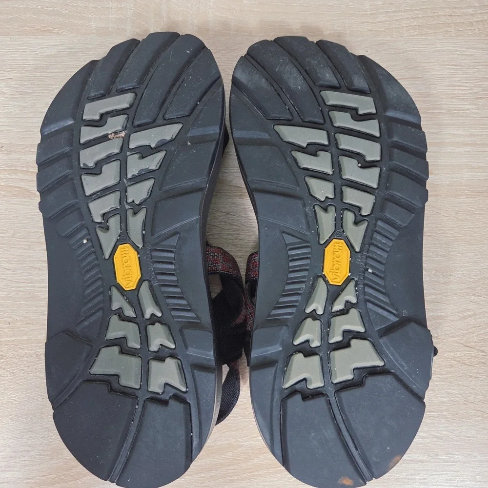 Chaco Z/Cloud Hiking Sport Sandals‎ Black Red Gray Webbing Men's 8